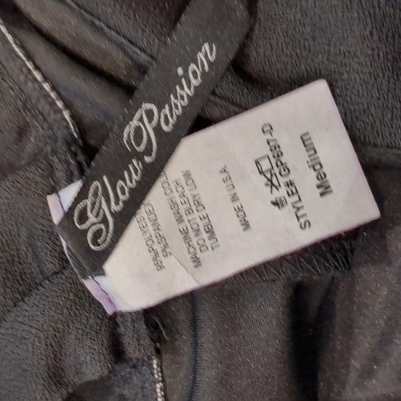 Black Ruffle Hem Short Sleeve Choker Sweetheart Neckline Classic Midi Dress M - Picture 7 of 8